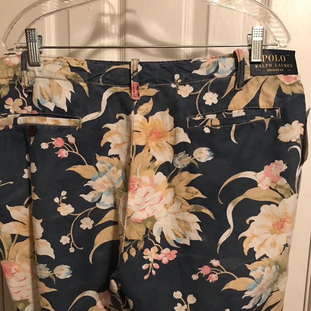 Size 38 (men) Ralph Lauren Polo Blue Floral Shorts